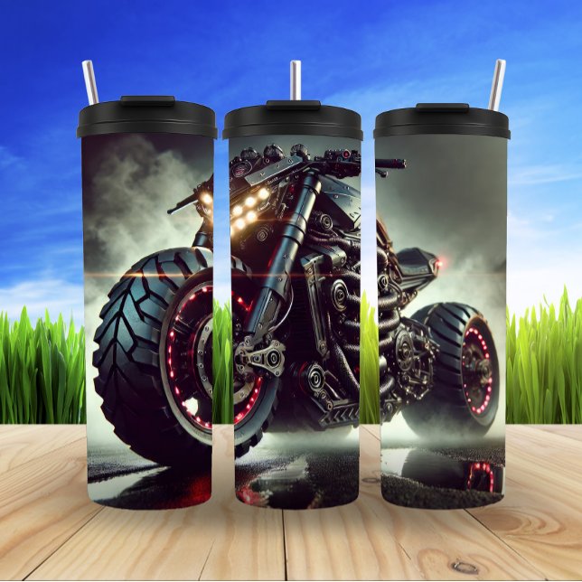 Termo Motocicleta Futurista con luces LED mostrando (Subido por el creador)