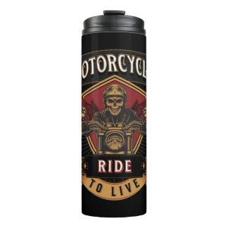 Termo Motocicletas Skull Ride Para Vivir