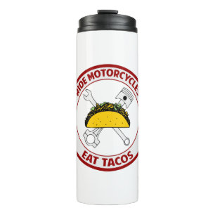 Termo Motocicletas y tacos de comer #USAPatriotGraphics
