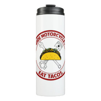 Termo Motocicletas y tacos de comer #USAPatriotGraphics