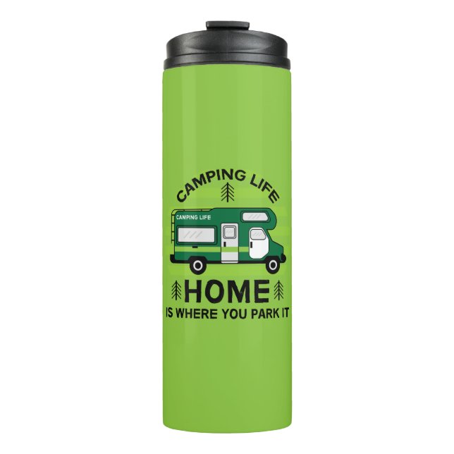 Termo Motohogar | RV Motorhome | Camping Life Latte Mug (Anverso)