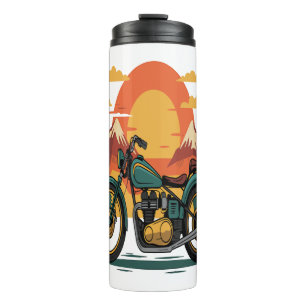 Termo Motorcicleta Retro Vintage Sunset