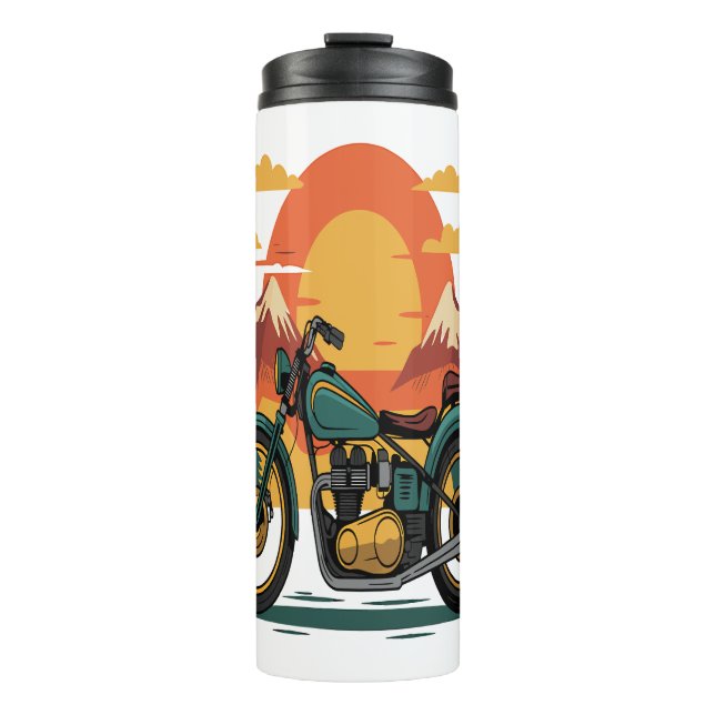 Termo Motorcicleta Retro Vintage Sunset (Anverso)