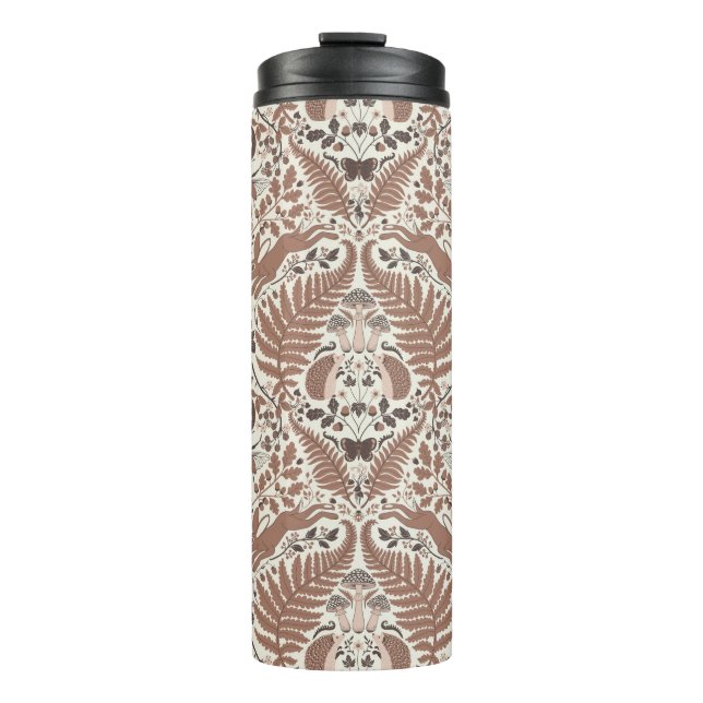Termo Mousse de Mocha, animales y plantas de bosque (Anverso)