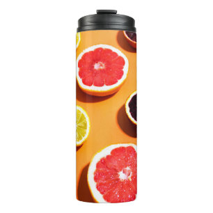 Termo Muchos cítricos variados patrón de frutos a la luz