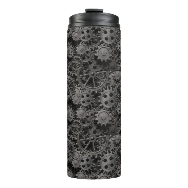 Termo Muchos viejos engranajes o piezas metalizado (Anverso)