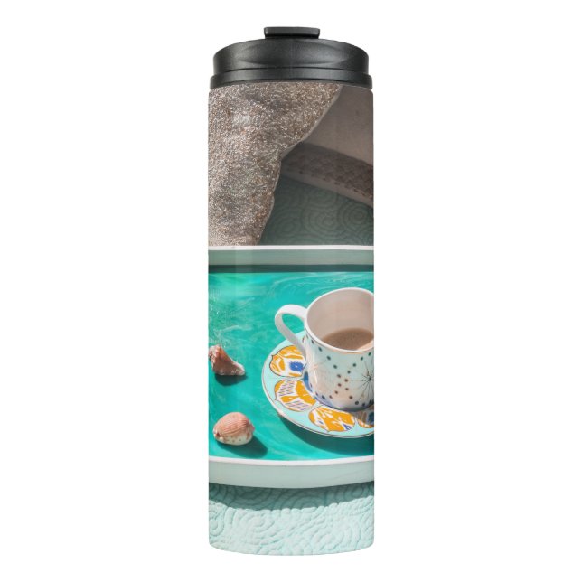 Termo Muerco de cerámica blanca en bandeja de porción bl (Anverso)