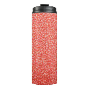 Termo Muestra de tapicería de cuero naranja textureabstr