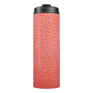 Termo Muestra de tapicería de cuero naranja textureabstr