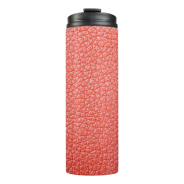 Termo Muestra de tapicería de cuero naranja textureabstr (Anverso)