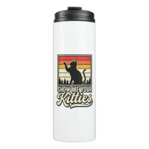 Termo Muéstrame tus gatitos diseño vintage amante de los