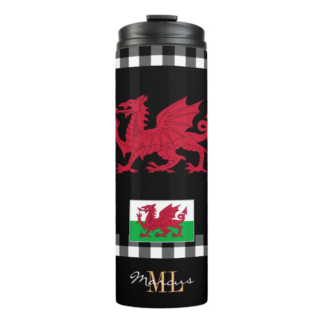 Termo Mug, Cymru, bandera galesa (Anverso)