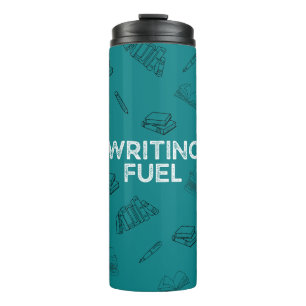Termo Mug de viaje de combustible de escritura verde azu