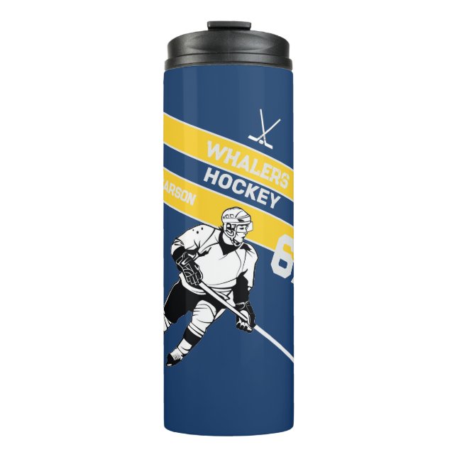 Termo Mug de viaje de hockey personalizado (Anverso)