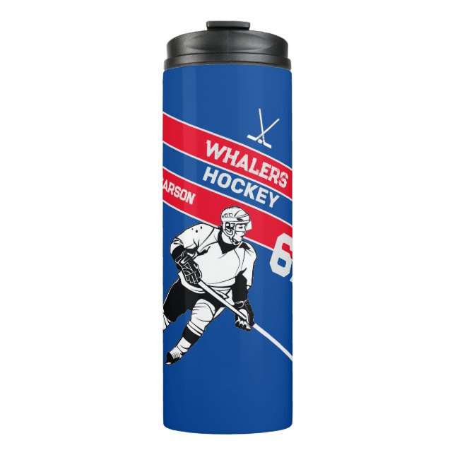 Termo Mug de viaje de hockey personalizado (Anverso)