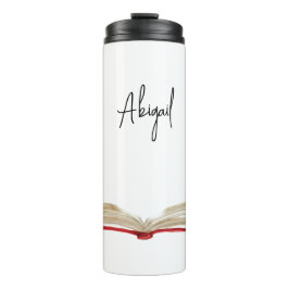 Termo Mug de viaje de libro de acuarela personalizado