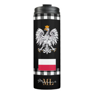 Termo Mug de viaje patriótico Polonia, bandera polaca