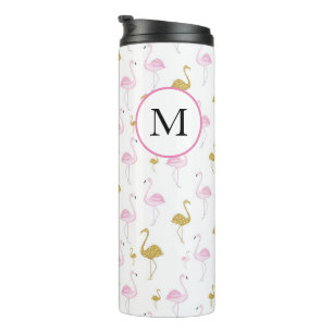 Termo Mug de viaje tropical Flamingo personalizado