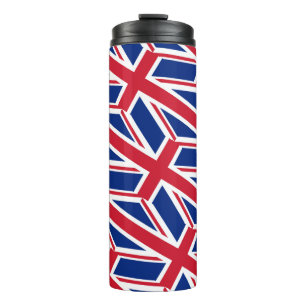Termo Mug de viajes del Reino Unido, bandera patriótica 