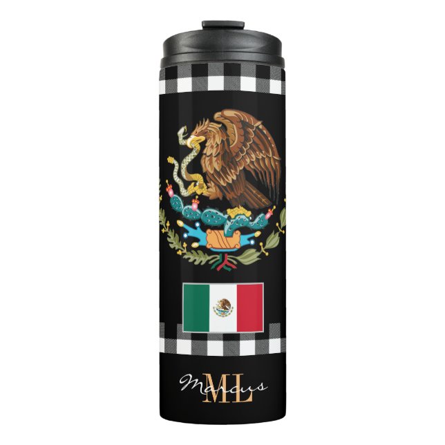 Termo Mug de viajes Patriótico Mexicano, Bandera Mexican (Anverso)