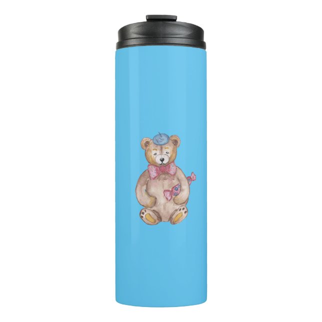 Termo Mugs de viajes y Tumblers térmicos "Oso con dulces (Anverso)