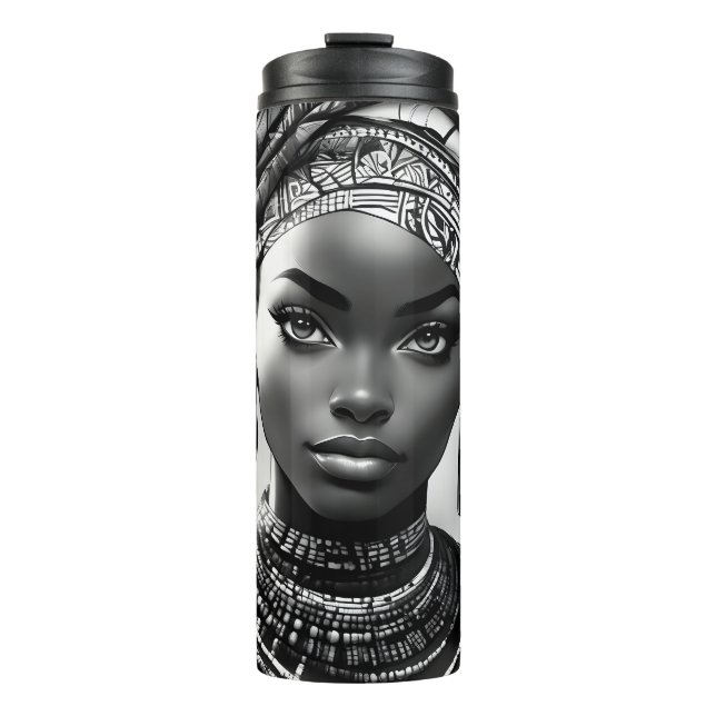 Termo Mujer africana hermosa (Anverso)