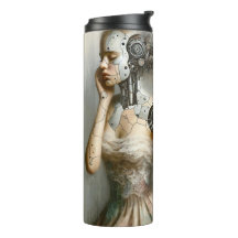 Mujer Ciborgue Femenina Arte de IA