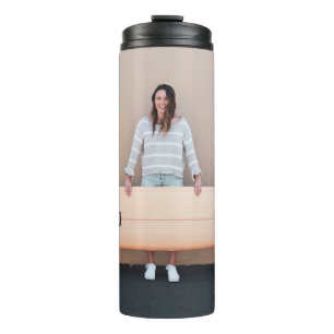 Termo Mujer con rayas grises y blancas de manga larga