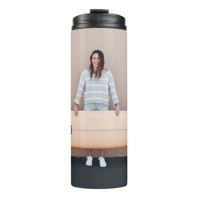 Termo Mujer con rayas grises y blancas de manga larga (Anverso)