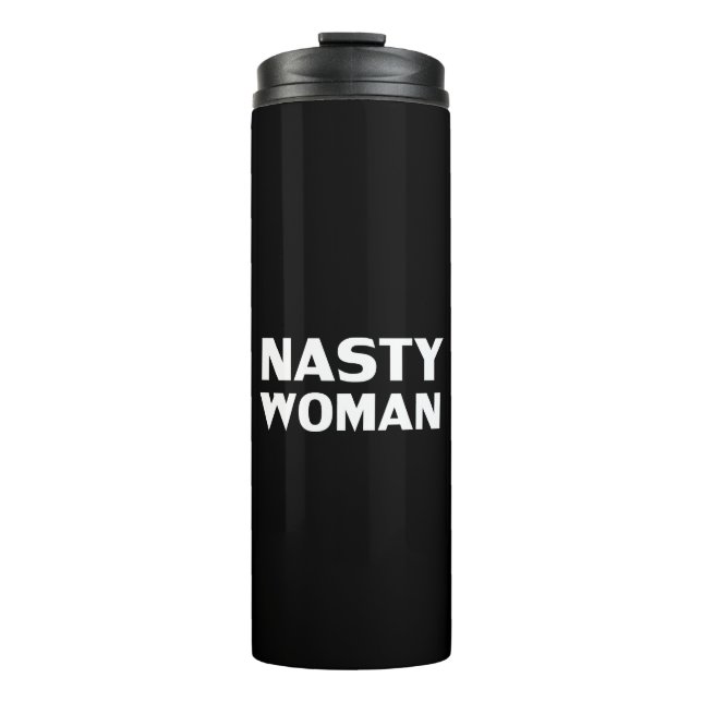 Termo "Mujer desagradable" blanco negro (Anverso)