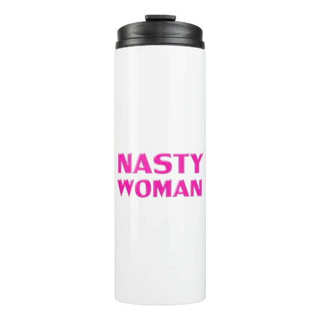 Termo "Mujer desagradable" Rosa caliente, magenta, blanc (Anverso)