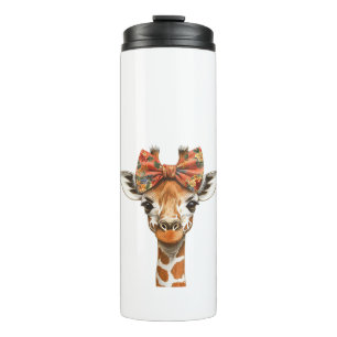 Termo Mujer Giraffe Boho Flor silvestre Coquette Bow Mom