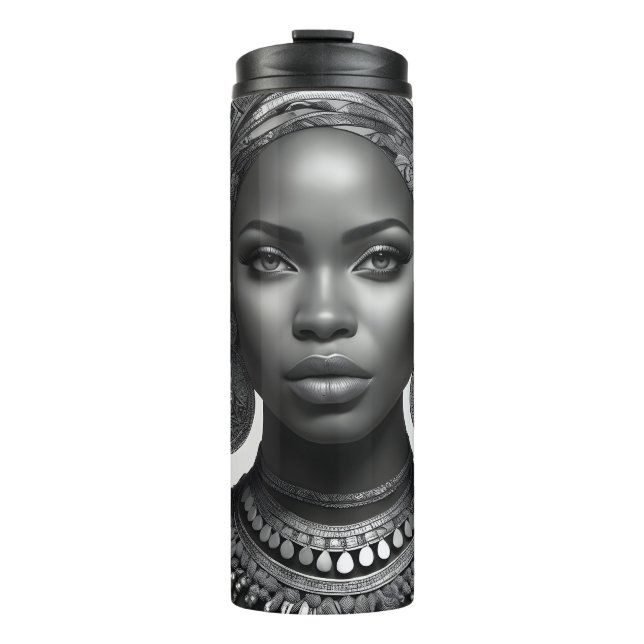 Termo Mujer hermosa africana (Anverso)