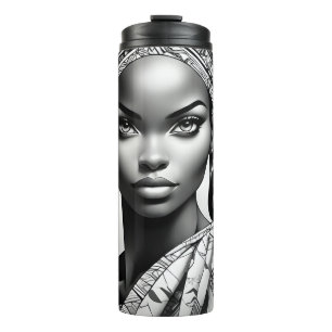 Termo Mujer hermosa africana