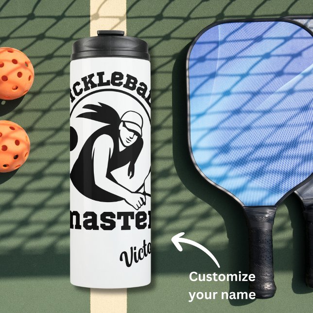 Termo Mujer Jugadora Maestra de Pickleball con Nombre Pe (Subido por el creador)