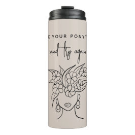 Termo Mujer moderna con planta personalizada