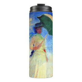Termo Mujer Monet con una sombrilla a la derecha