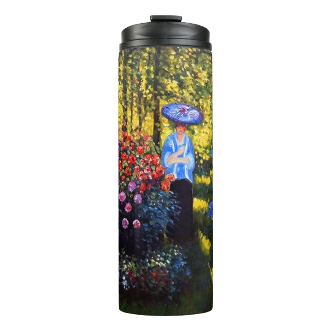 Termo Mujer Monet con una sombrilla en el jardín (Anverso)
