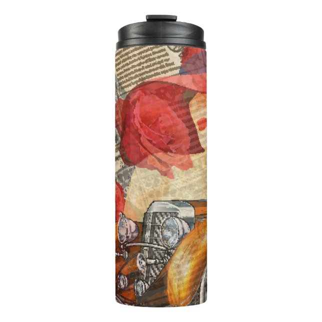 Termo Mujer Parisiense: Torre Eiffel Retro. (Anverso)