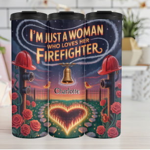 Termo Mujer que ama a su bombero