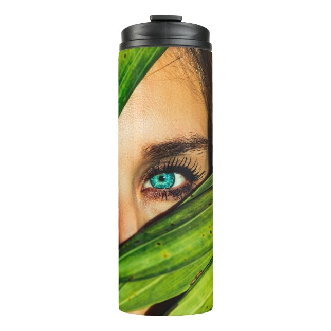 Termo Mujer tras hojas verdes (Anverso)