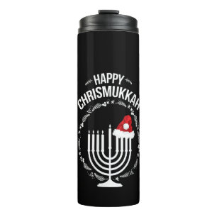 Termo Mujeres felices Navidades de Chrismukkah Hanukkah