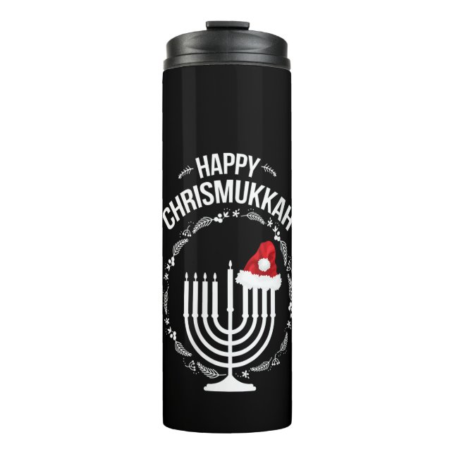 Termo Mujeres felices Navidades de Chrismukkah Hanukkah (Anverso)