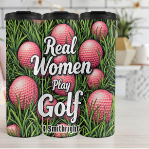 Termo Mujeres Reales Juegan Gráfico De Golf