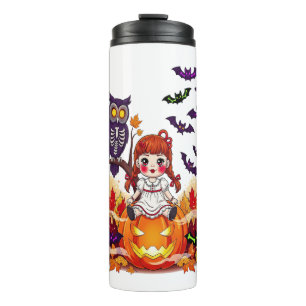 Termo Muñeca búho lindo de Halloween