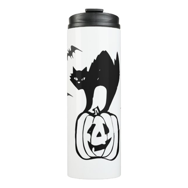 Termo murciélagos gato calabaza halloween (Anverso)