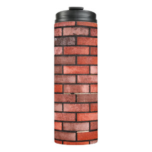 Termo Muro de ladrillo con ladrillo rojo, fondo de ladri