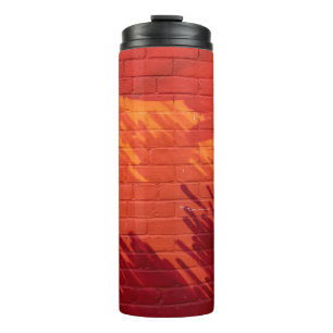 Termo Muro de ladrillo rojo y naranja