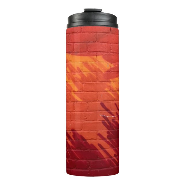 Termo Muro de ladrillo rojo y naranja (Anverso)