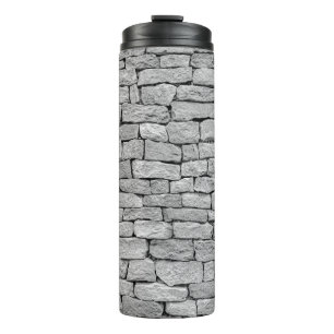 Termo Muro de piedra gris, fondo abstracto.